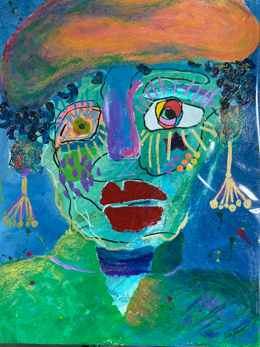 "Have Known Love 2" Abstract Face Multi-Media Original Artwork