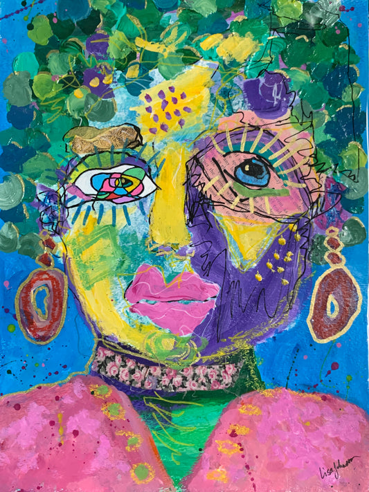 "Have Known Love 1" Abstract Face Multi-Media Original Artwork