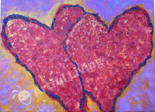Hearts Pair 13"x9"
