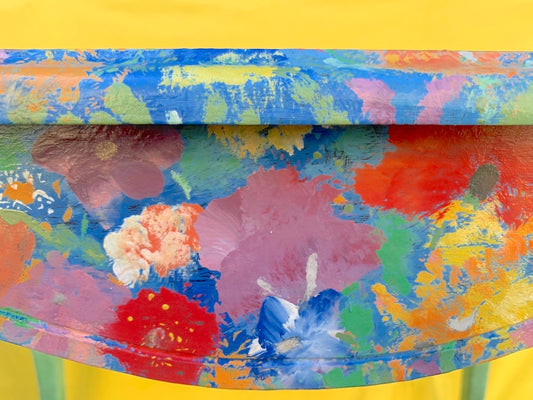 SOLD Floral Garden Side Table