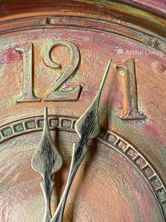 SOLD Hand-Painted Tuscan Style Clock